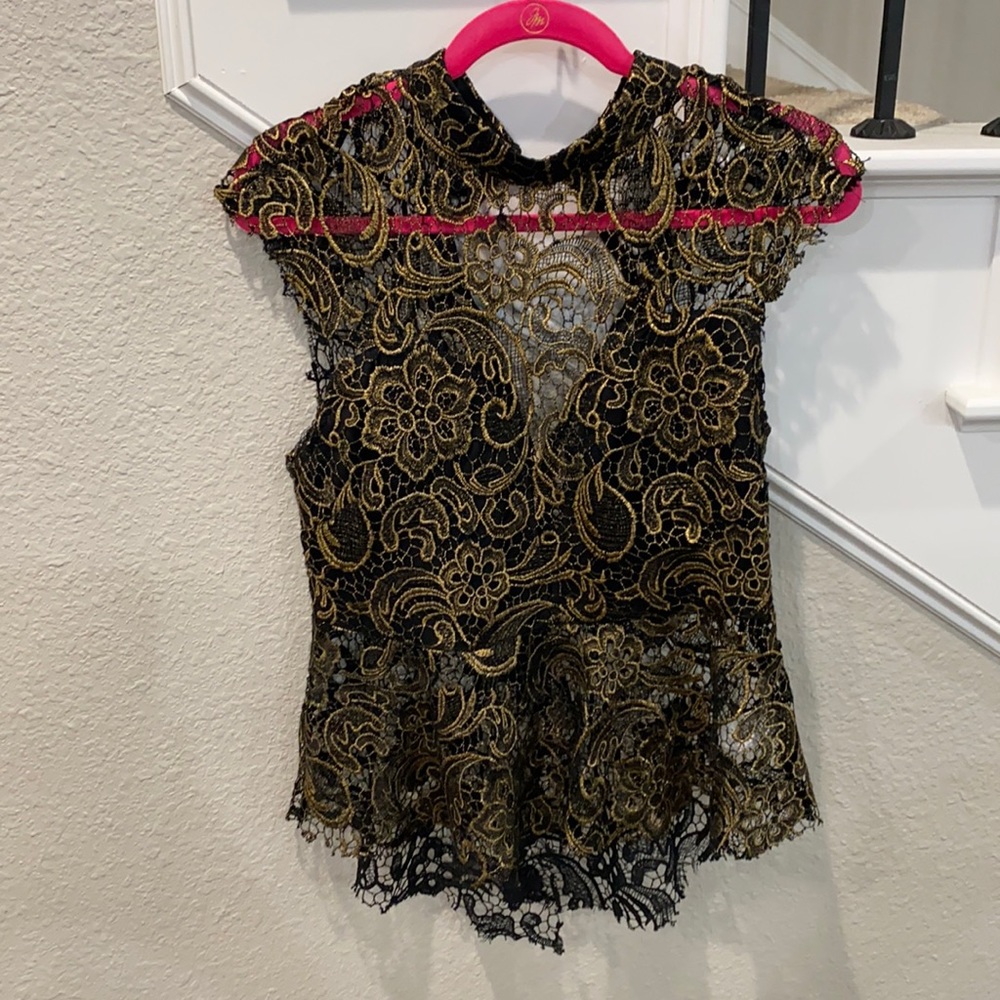 Windsor black and gold top